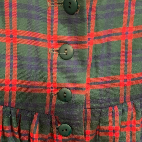 NWT VTG Florence Eiseman 100% Cotton Plaid Buttoned Down Dress with Lamb Pocket - Picture 4 of 11